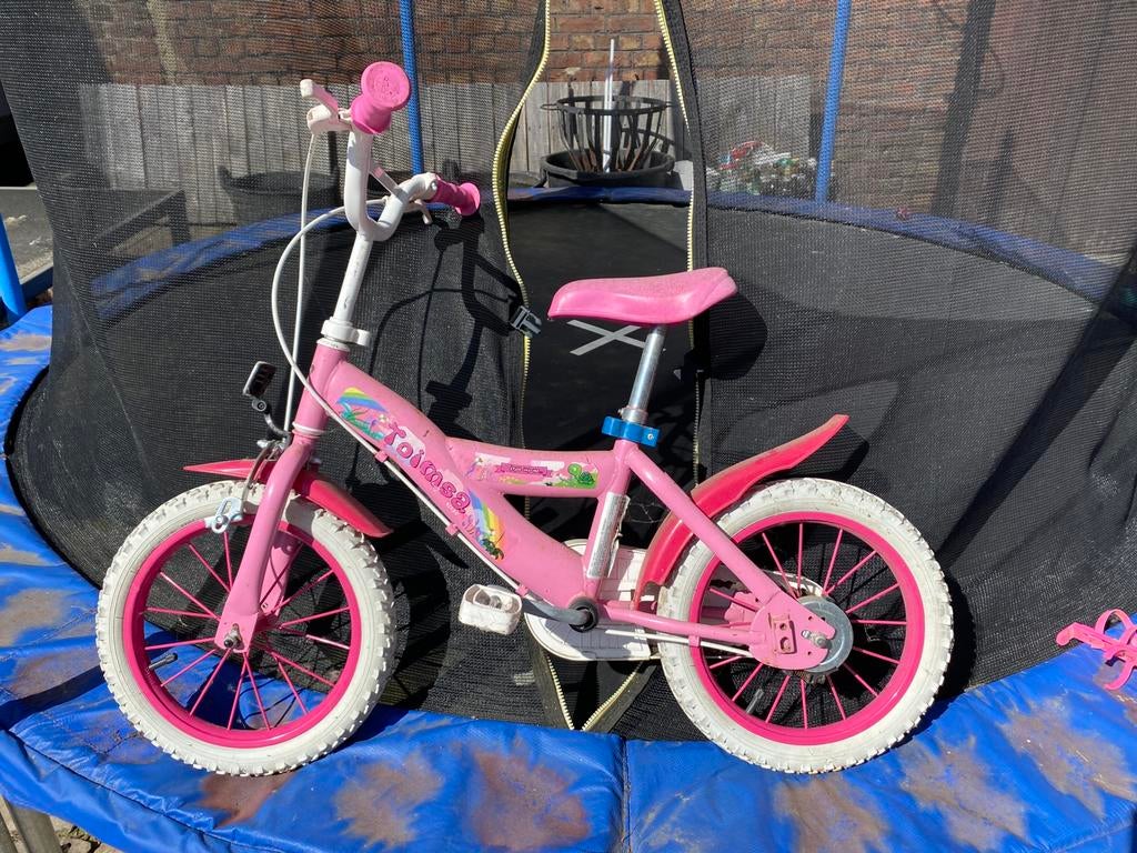 Kinderfiets meisje, Fietsen en Brommers, Ophalen, Zo goed als nieuw, Zijwieltjes