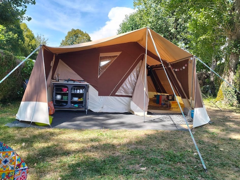 Nette 2-persoons vouwwagen: Raclet Panama Up (2016), Caravans en Kamperen, Vouwwagens, Raclet, tot en met 2, Beige, Ophalen