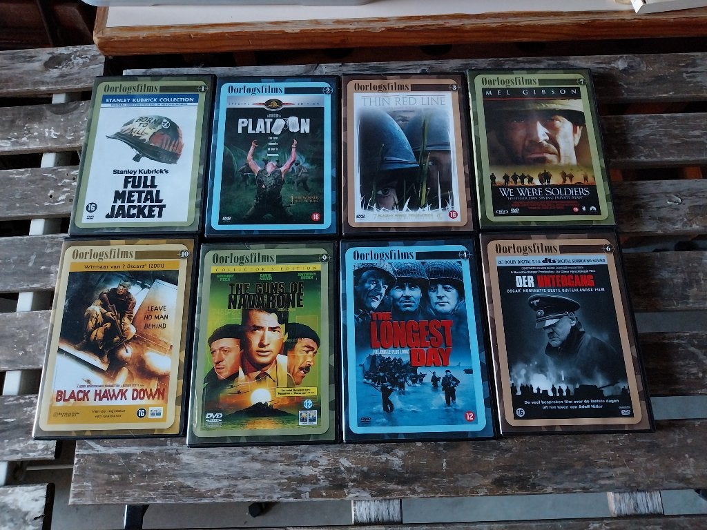 8 oorlogsfilms DVD, Ophalen of Verzenden, Gebruikt, Oorlog