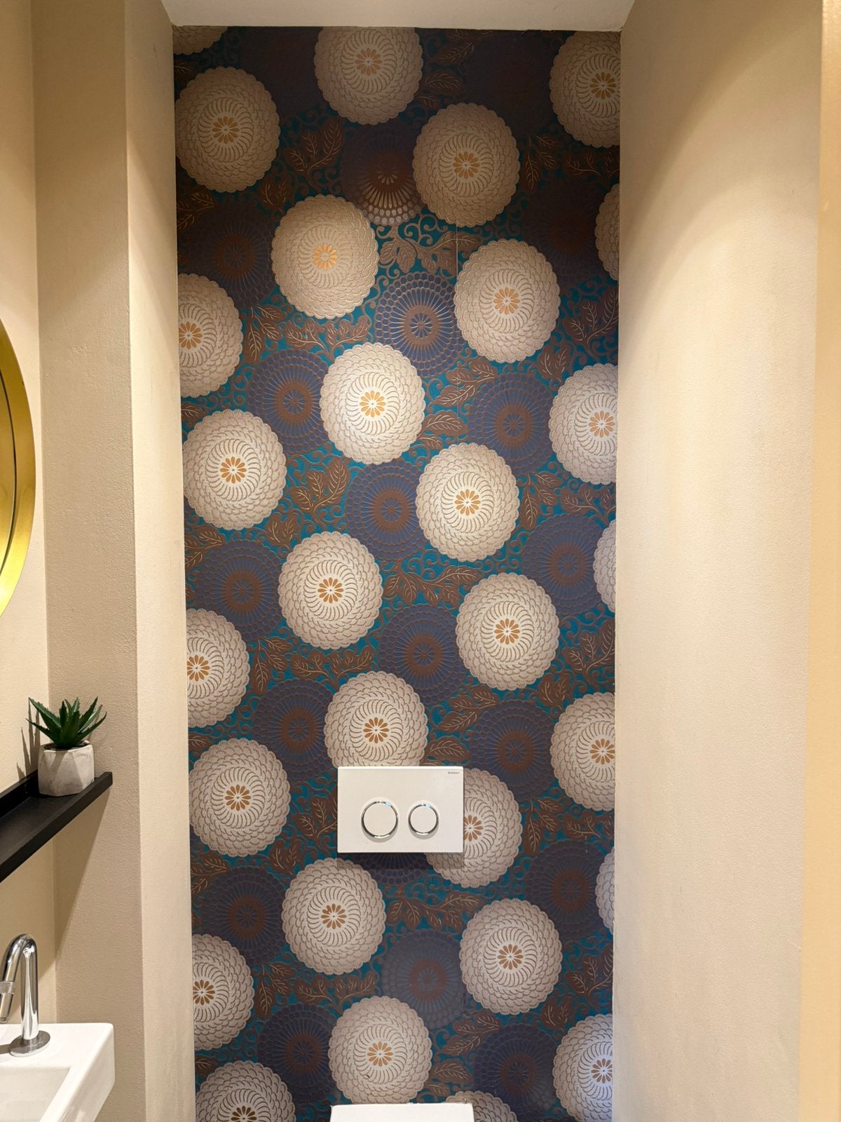 Rasch vliesbehang – bloemenpatroon – nieuwe volle rol, Ophalen, Vliesbehang, Beige, Rasch