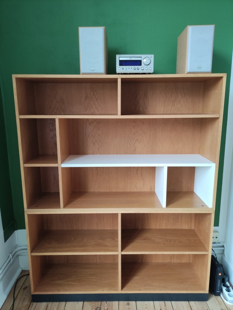 Bibliothèque vintage en chêne, Maison & Meubles, 25 à 50 cm, Vintage, Comme neuf, 100 à 150 cm