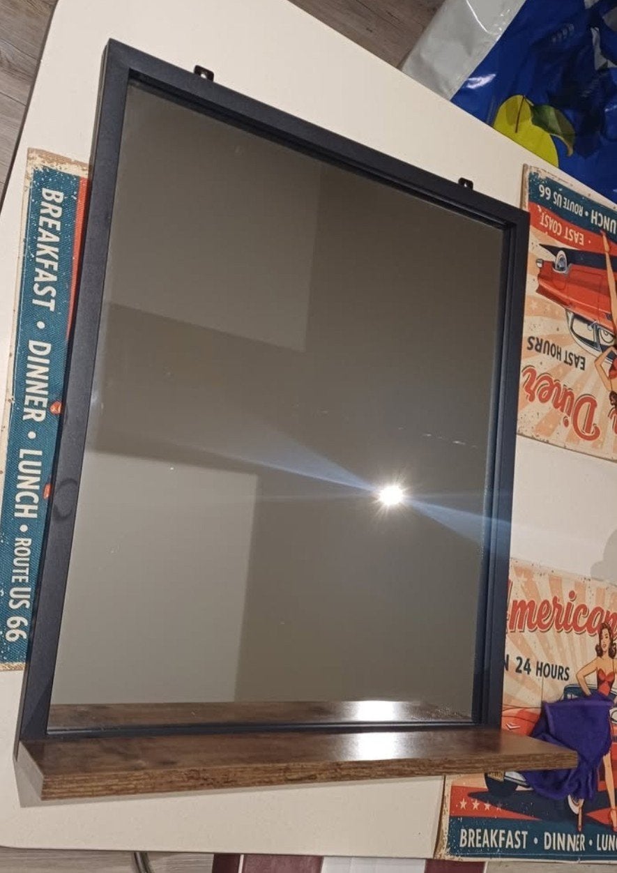 Wandspiegel met plank industriële stijl, Ophalen