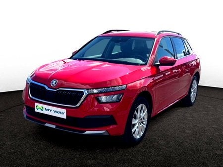 Skoda Kamiq 1.0 TSI Clever, Autos, Rouge, Achat, https://public.car-pass.be/vhr/5008239d-3181-4a58-b162-078bb3b32d27, Boîte manuelle