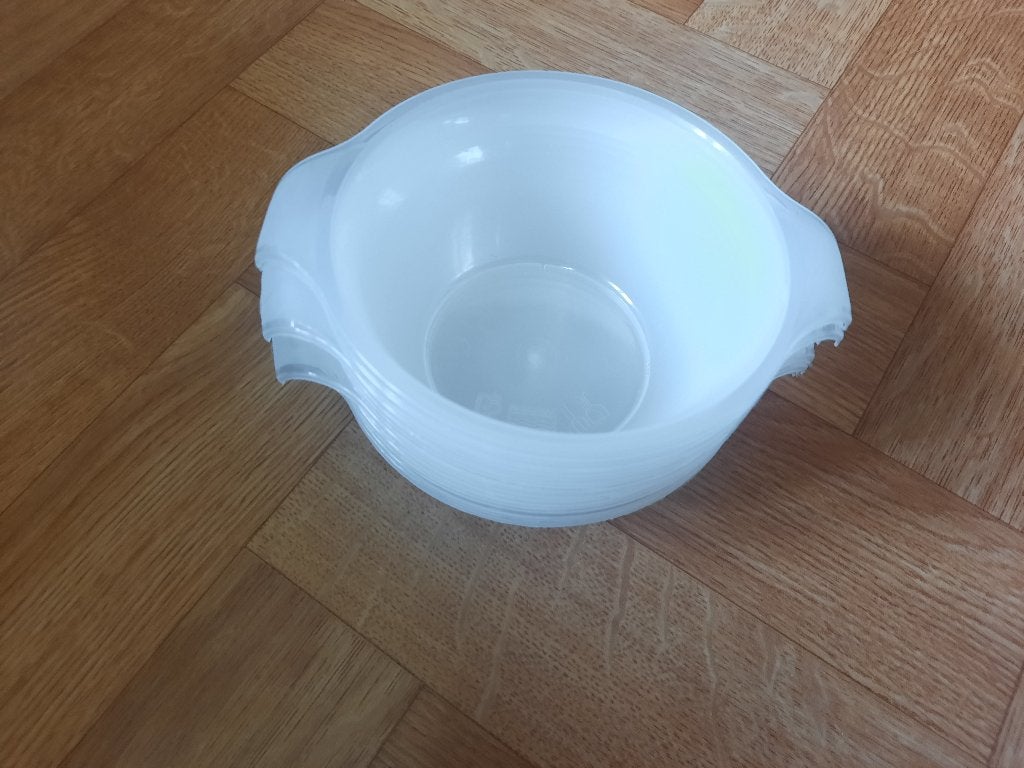 set nieuwe pvc witte bol kommetjes, Ophalen of Verzenden, Nieuw