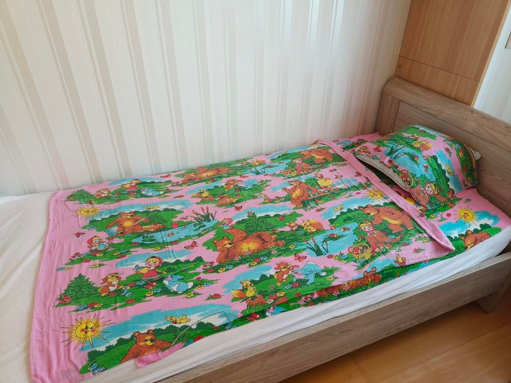 Beddengoed babybed: Dekbedovertrek 144x95+lakens+kussensloop, Enlèvement ou Envoi, Housse de couette
