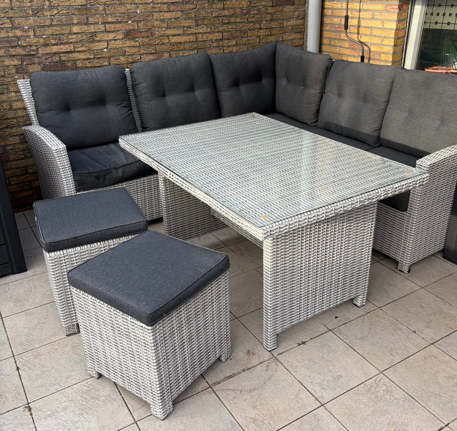 Loungeset 8pers, Ophalen, Zo goed als nieuw, Loungeset