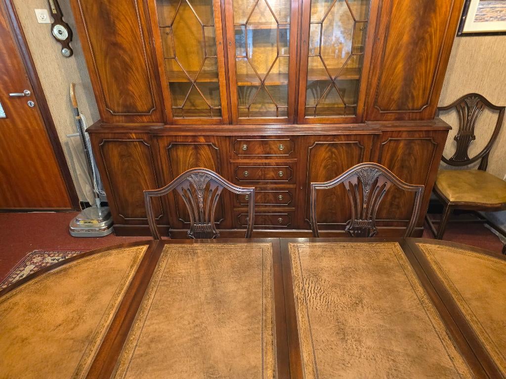 Salle à manger merisier (meuble vitrine, table, 6 chaises), Enlèvement, Utilisé, Classique, 4 à 6 chaises