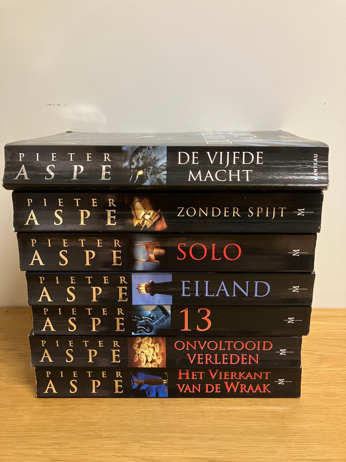 Set van 7 Pieter Aspe misdaadromans / boeken, Ophalen of Verzenden, Gelezen
