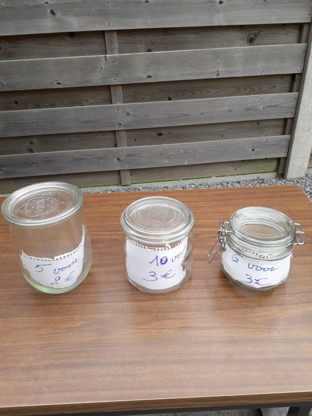 Glazen potten/Steriliseerpotten, Enlèvement