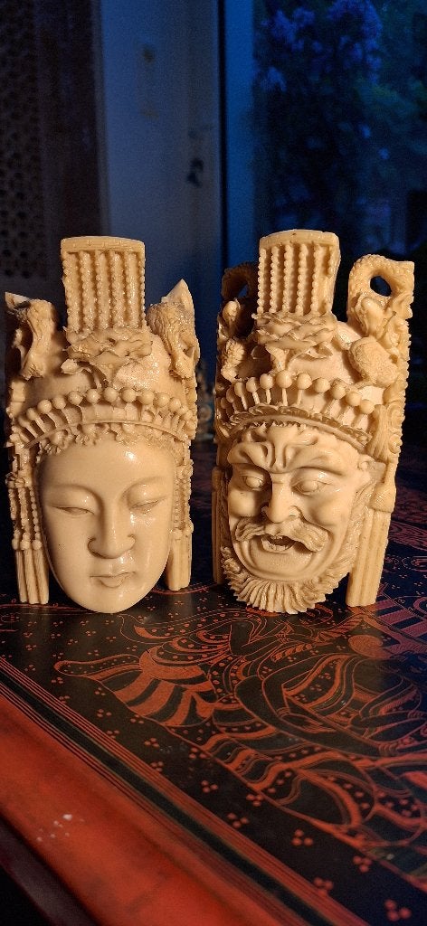 Chinees keizerpaar beeldjes, Ophalen of Verzenden, Gebruikt, Religie