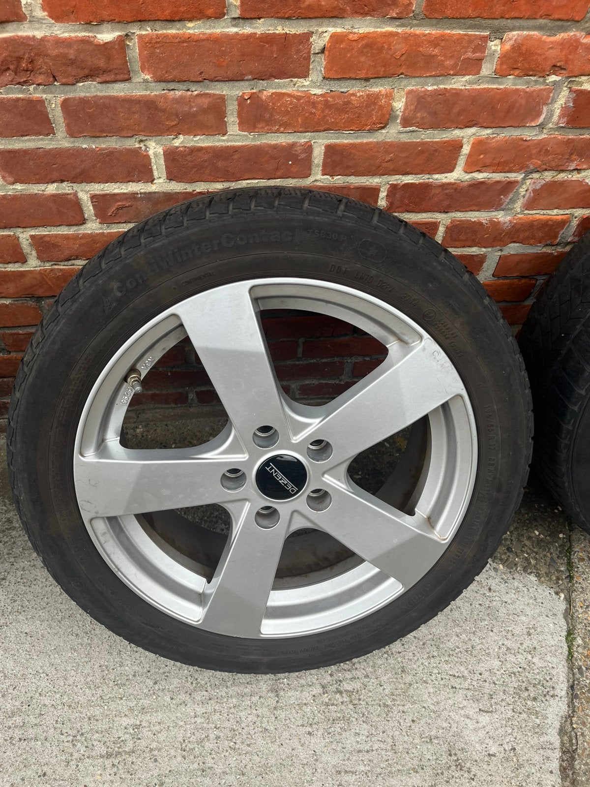 Velg met band continental, Auto-onderdelen, Ophalen, Banden en Velgen, 17 inch, Winterbanden
