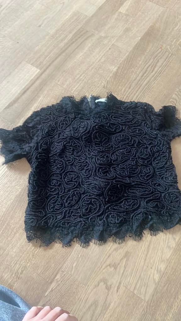 Licht doorschijnend blouse. Maat M, Ophalen, Gedragen, Maat 38/40 (M), Zwart