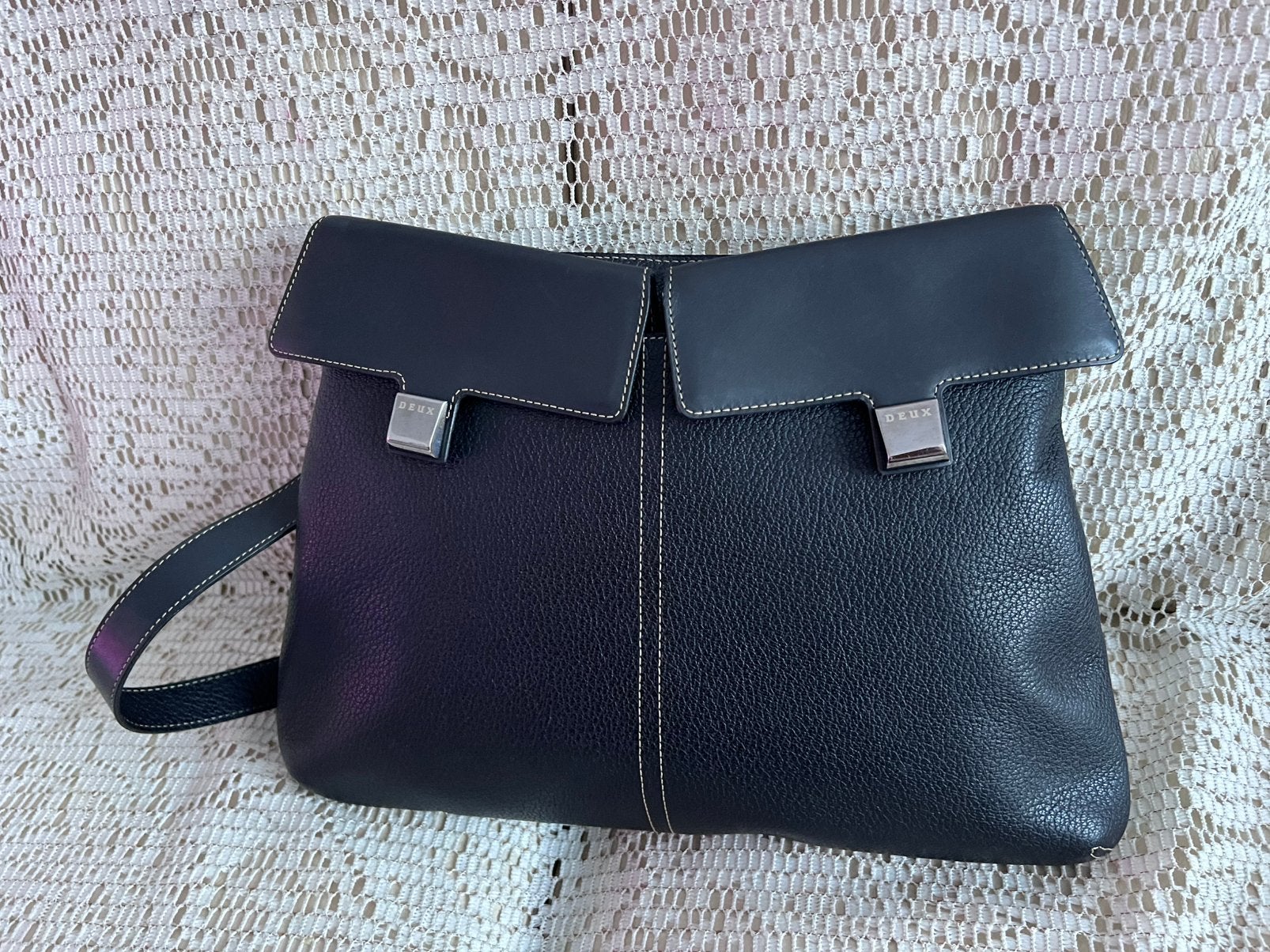 Sac DELVAUX Ligne Deux impeccable, Enlèvement ou Envoi, Comme neuf, Noir, Cuir
