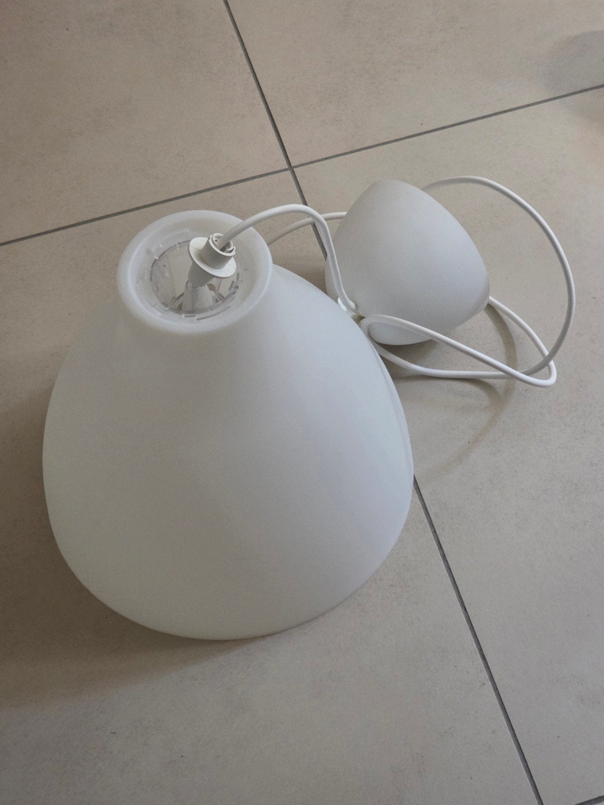 luster, Huis en Inrichting, Lampen | Lampenkappen, Ophalen, Zo goed als nieuw, Wit, Hanglamp