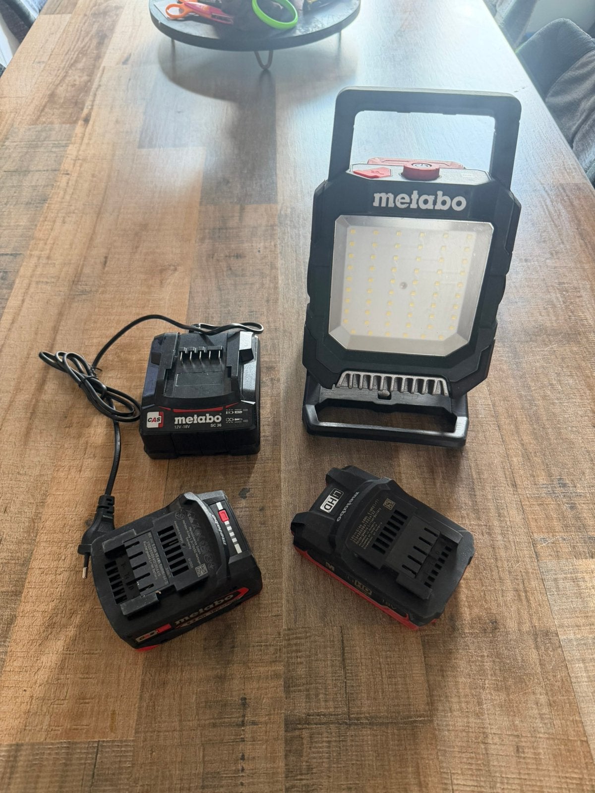 Metabo werklamp, Computers en Software, Accu's en Batterijen, Ophalen of Verzenden, Zo goed als nieuw