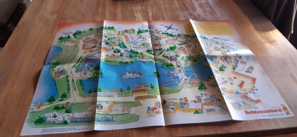 Bobbejaanland affiche plattegrond, Verzamelen, Ophalen of Verzenden, 1980 tot heden, Overige thema's