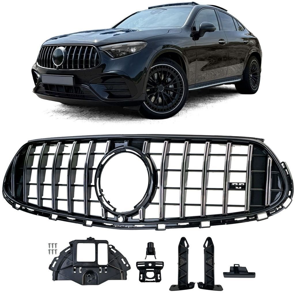 Grill Voor Mercedes GLC Coupé X254 C254 Glans Zwart Chrome B, Envoi