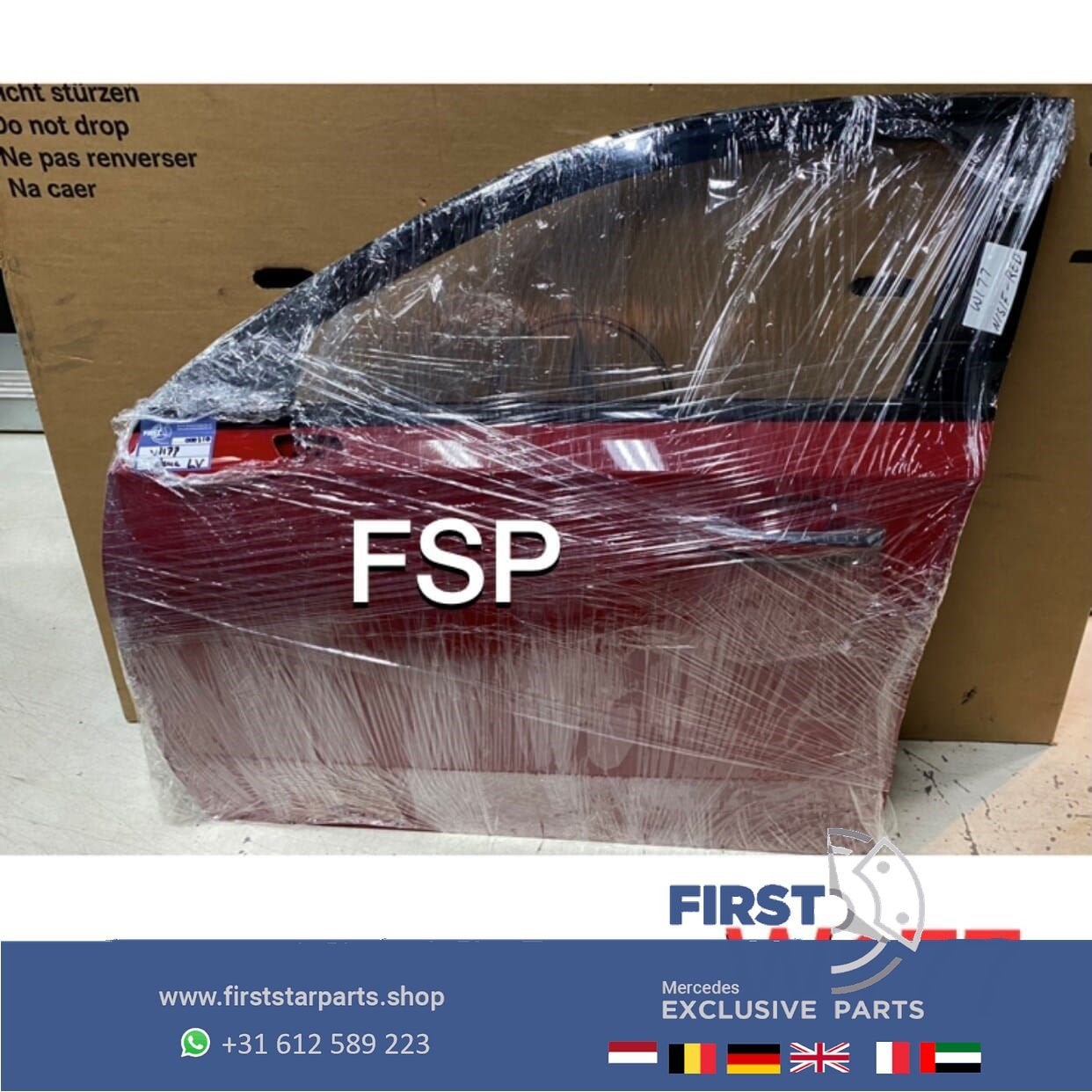 W177 DEUR COMPLEET PORTIER ROOD LINKS VOOR Mercedes A Klasse, Gebruikt, -, Deur, Voor
