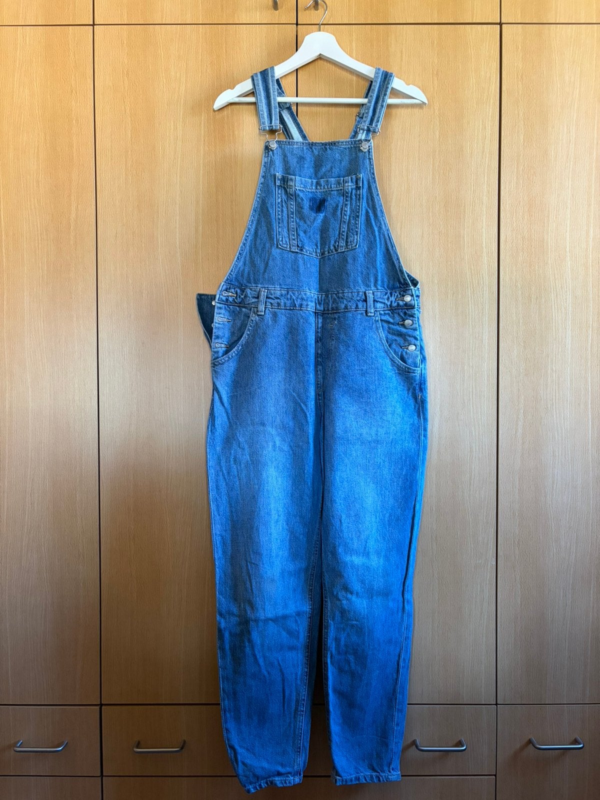 Jeanssalopette Clockhouse maat 38, Kleding | Dames, Jumpsuits, Ophalen of Verzenden, Zo goed als nieuw, Maat 38/40 (M), Blauw