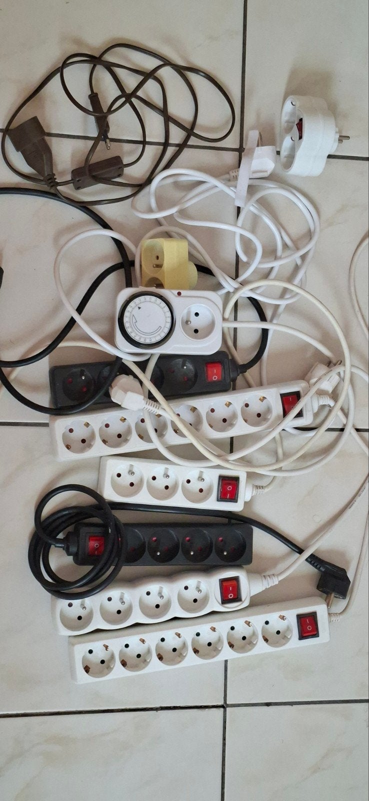 Lot de multiprises, Bricolage & Construction, Enlèvement ou Envoi, Utilisé, Interrupteur