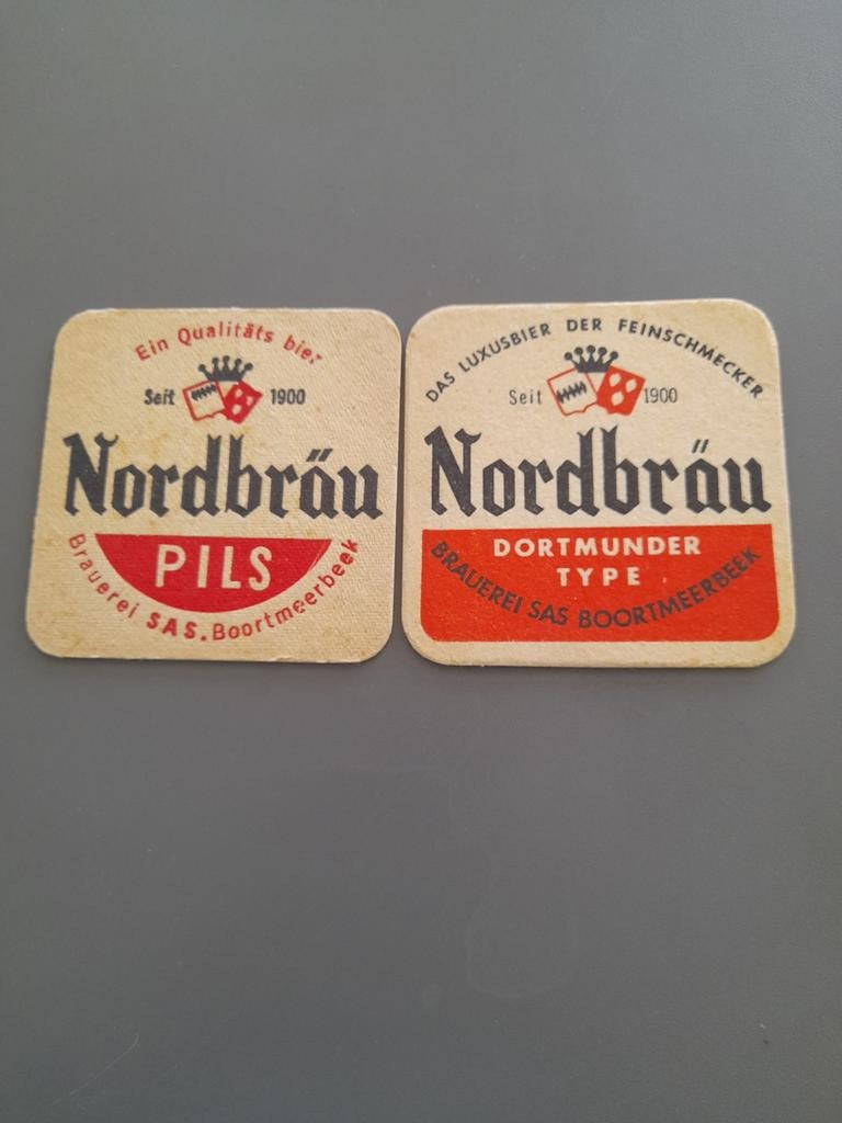 2 sous-verres à bière Nordbräu, Enlèvement ou Envoi