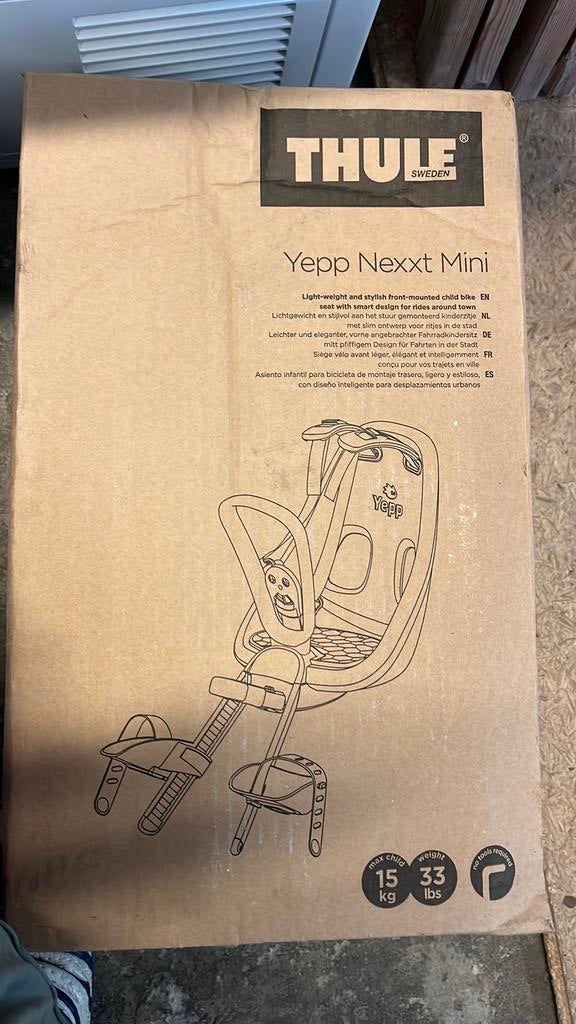 Thule Yepp mini grey, Ophalen, Voetsteuntjes, Voorzitje, Nieuw