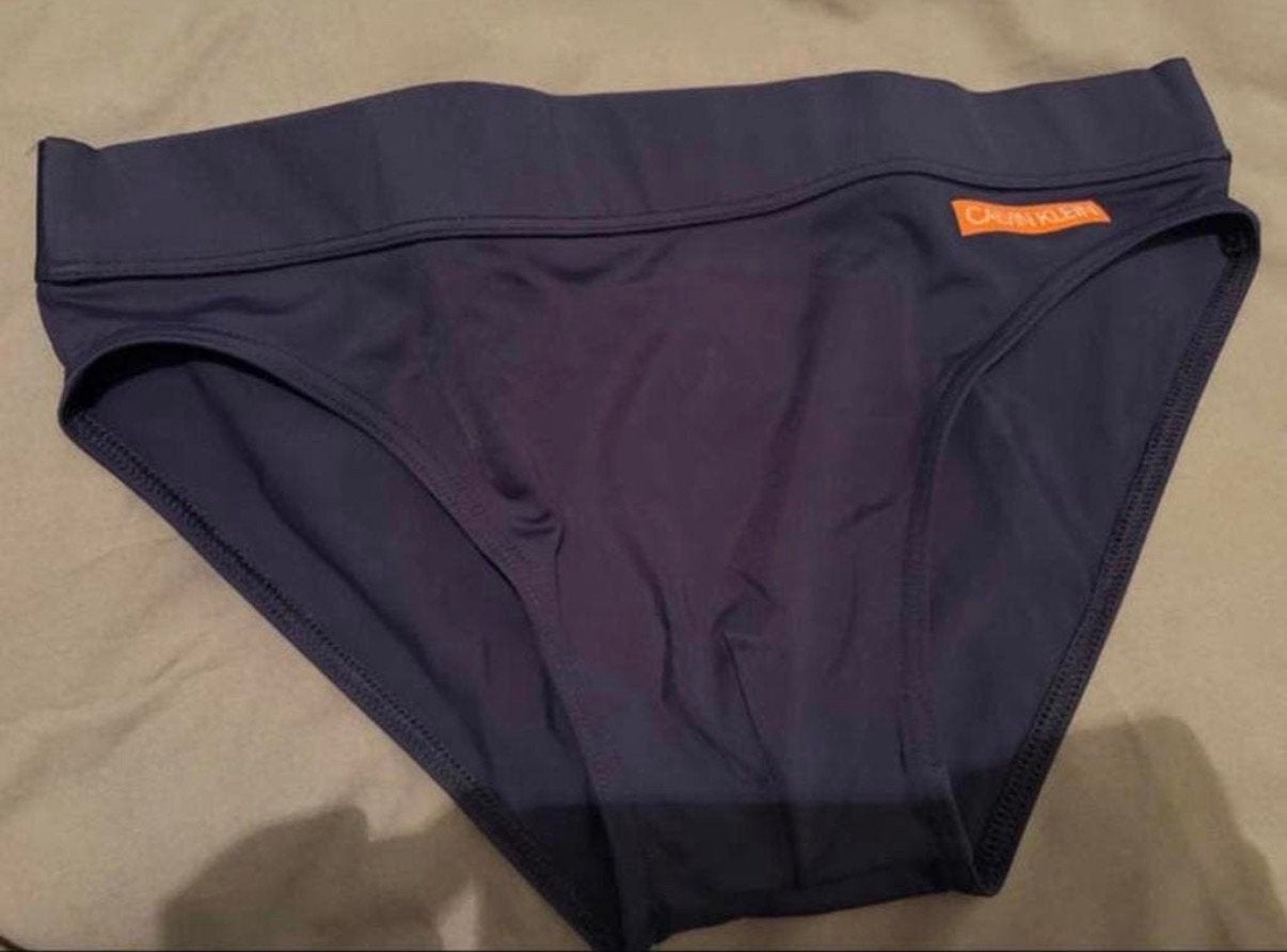 Calvin Klein Zwemslip maat M, Verzenden, Maat 48/50 (M), Blauw, Zwemslip