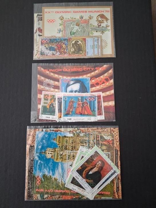 Olympische spelen 1972 "München" Uitgifte Yemen nieuwe staat, Postzegels en Munten, Verzenden, Postfris, Sport
