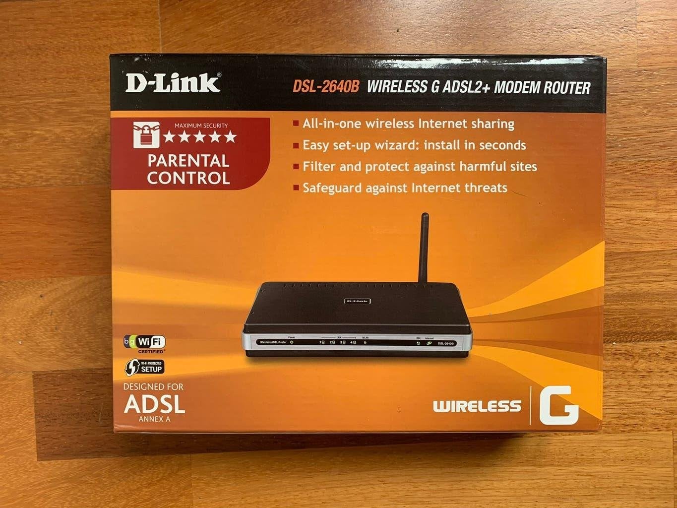 Routeur D-Link DSL-2640B Wireless G ADSL2 + Modem Router, Enlèvement ou Envoi, Routeur