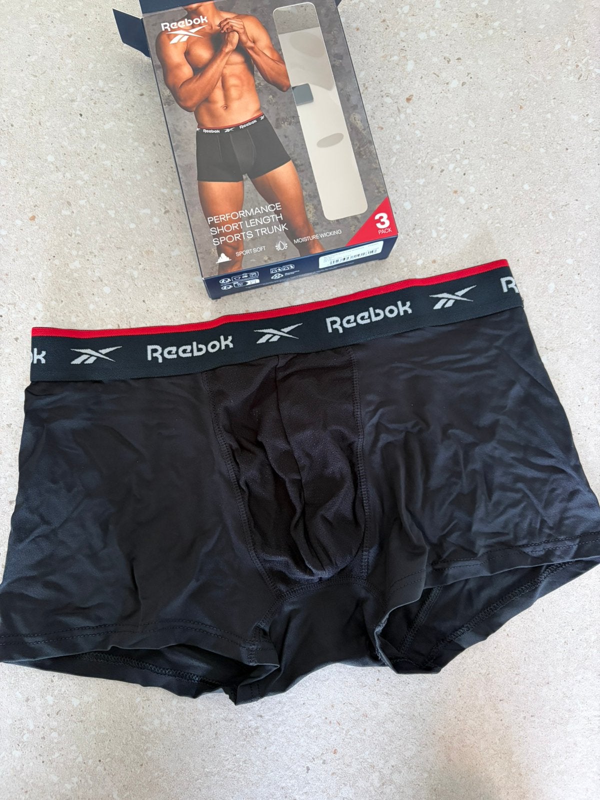 Caleçon Reebok Performance en polyester, Vêtements | Hommes, Envoi, Noir, Boxer