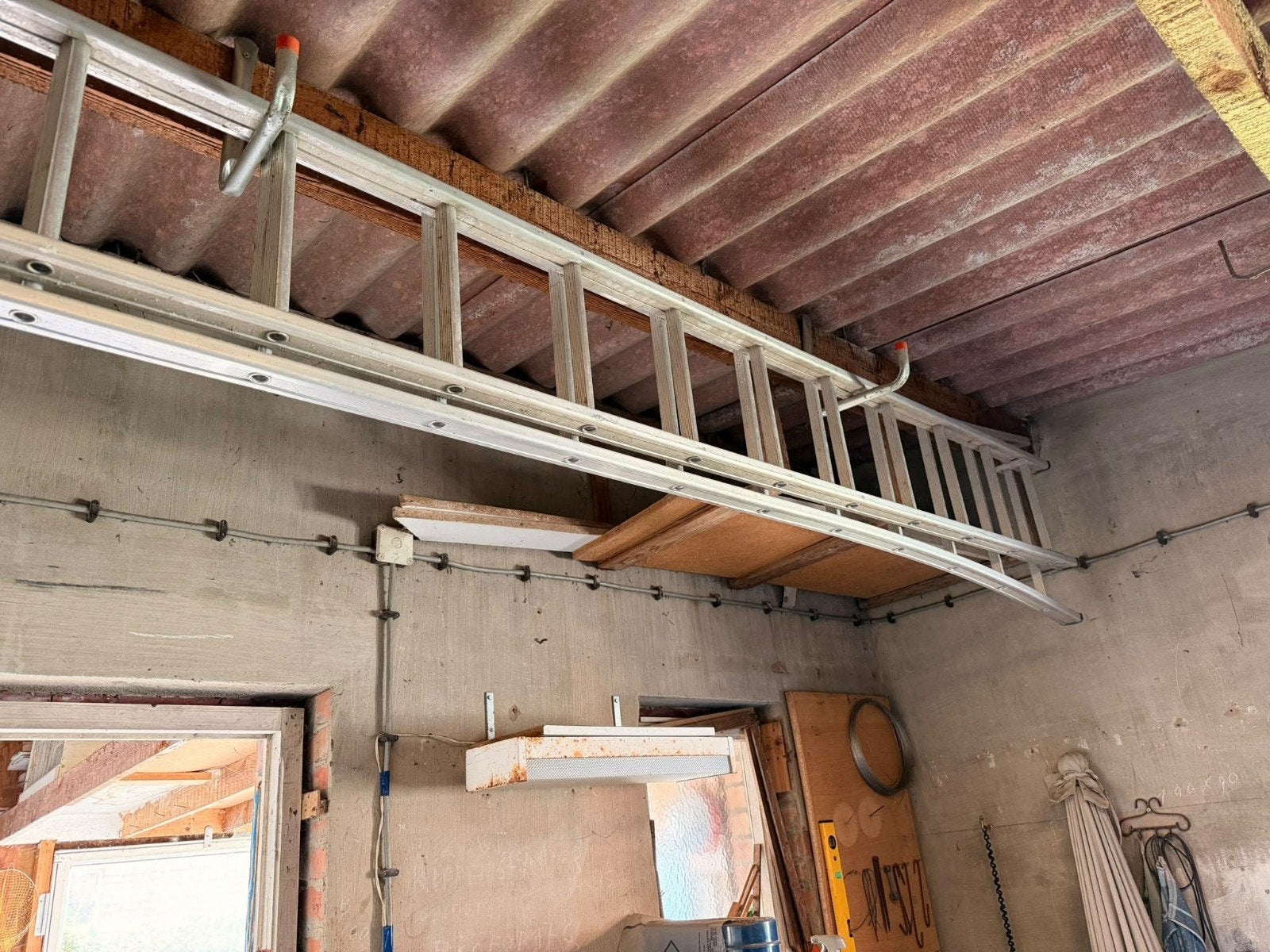allu ladder 2x14, Doe-het-zelf en Bouw, Ophalen, Gebruikt, Ladder, Opvouwbaar of Inschuifbaar