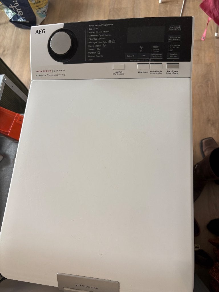 Machine à laver AEG top L7TBE73 Pro Steam, Electroménager, Lave-linge, 6 à 8 kg, Enlèvement, Utilisé, Classe énergétique A ou plus économe