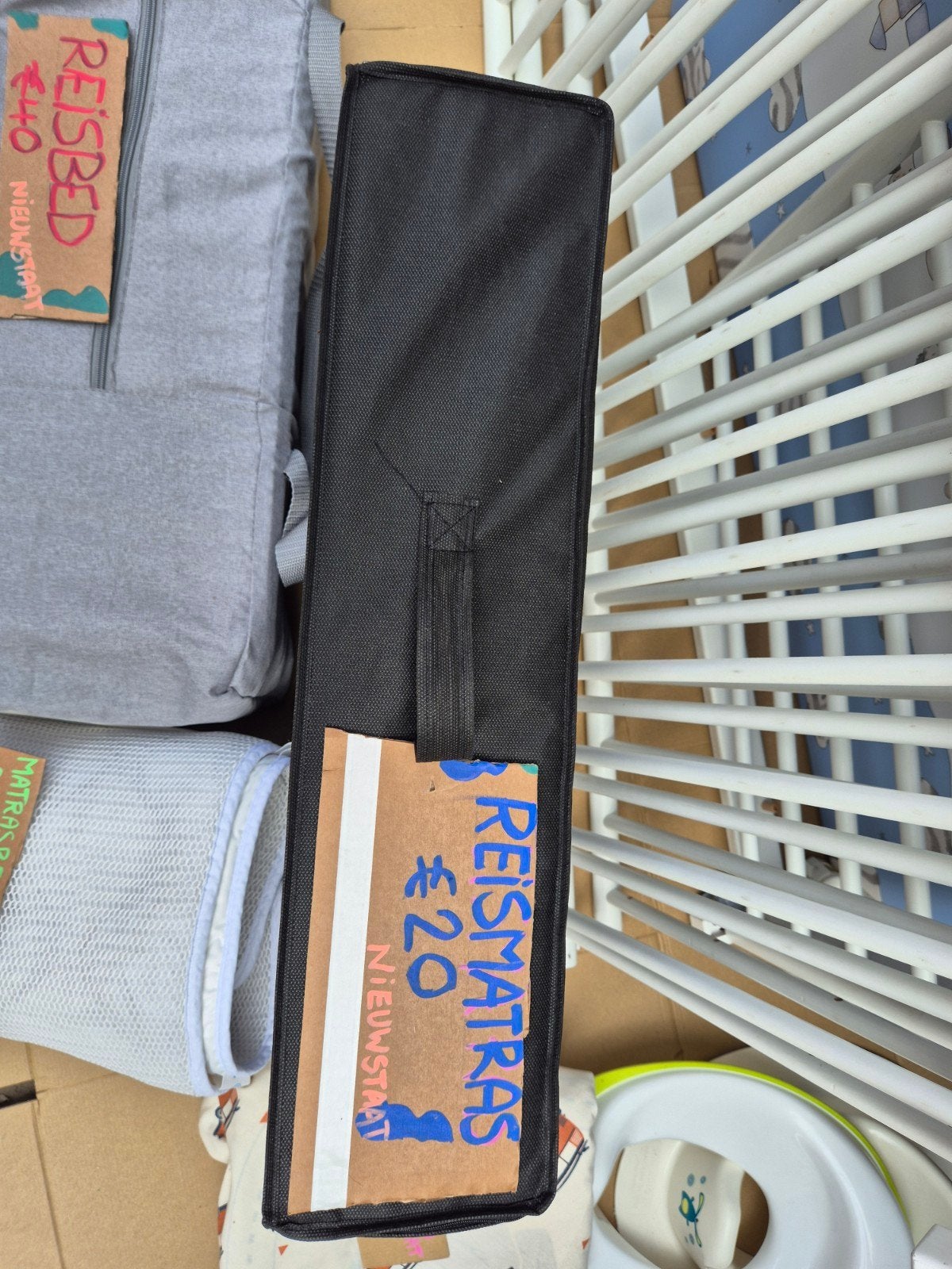 Matras voor reisbed nieuwstaat, Ophalen, Zo goed als nieuw, Minder dan 140 cm, Matras