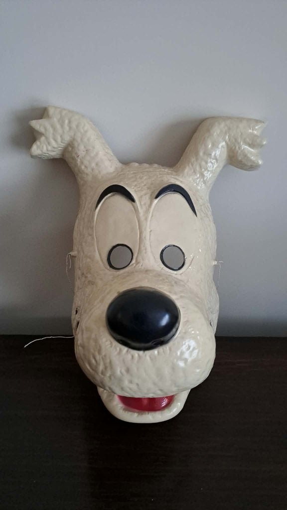 masque Milou de marque César, Collections, Enlèvement ou Envoi, Tintin, Utilisé, Autres types