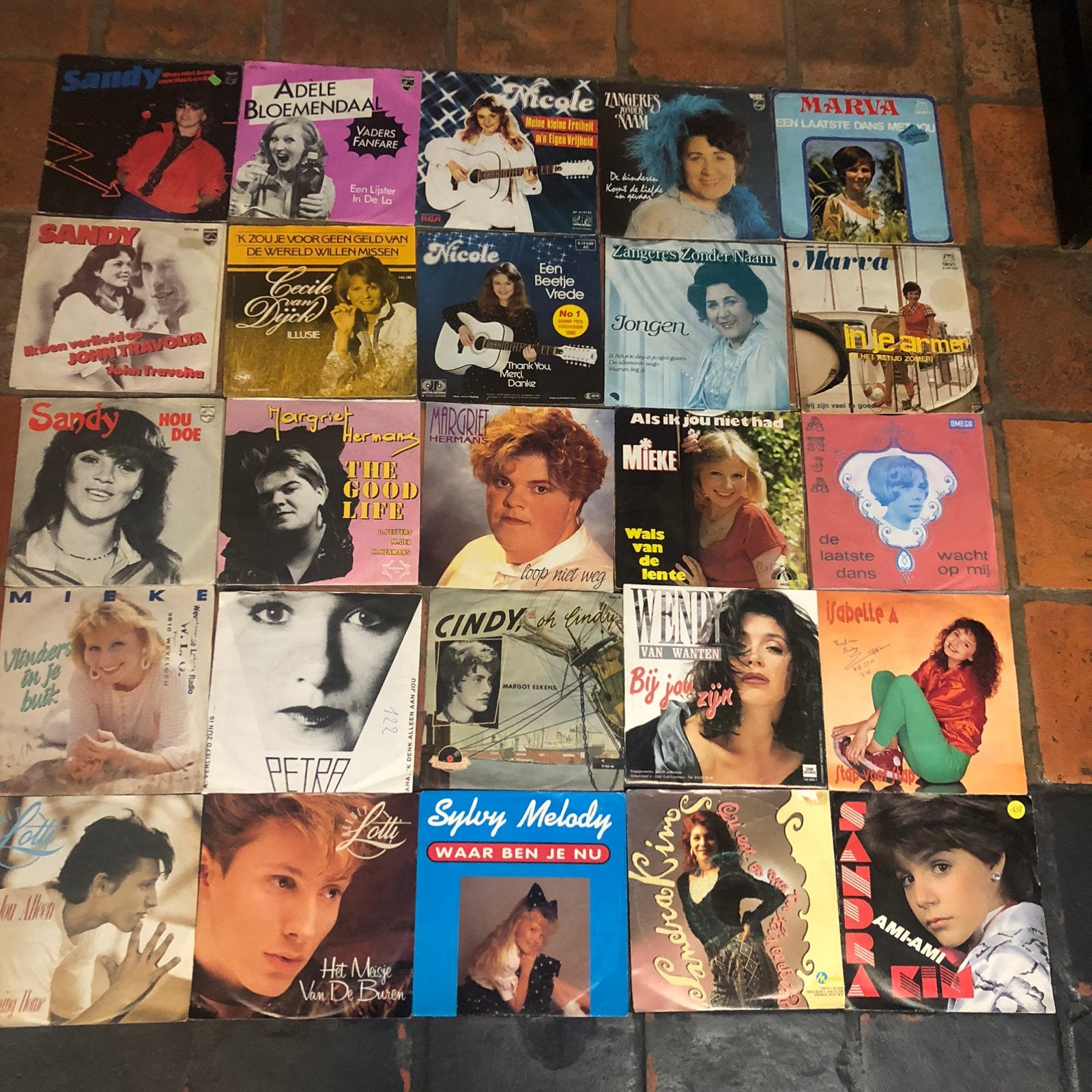 7'' Lot 850 Oude Vlaams-Nederlands Vinyl Singles, Cd's en Dvd's, Ophalen, Gebruikt