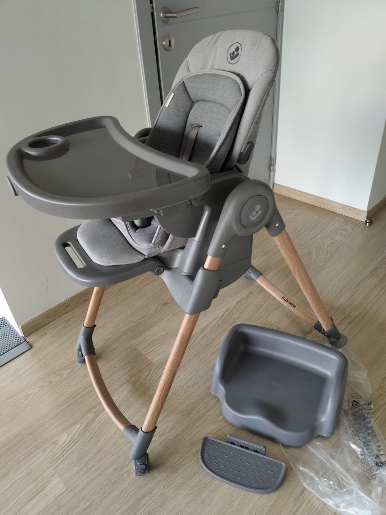 Maxi-Cosi Eetstoel Minla Plus Elegance Graphite, Ophalen, Zo goed als nieuw, Meegroeistoel, Gordel(s)