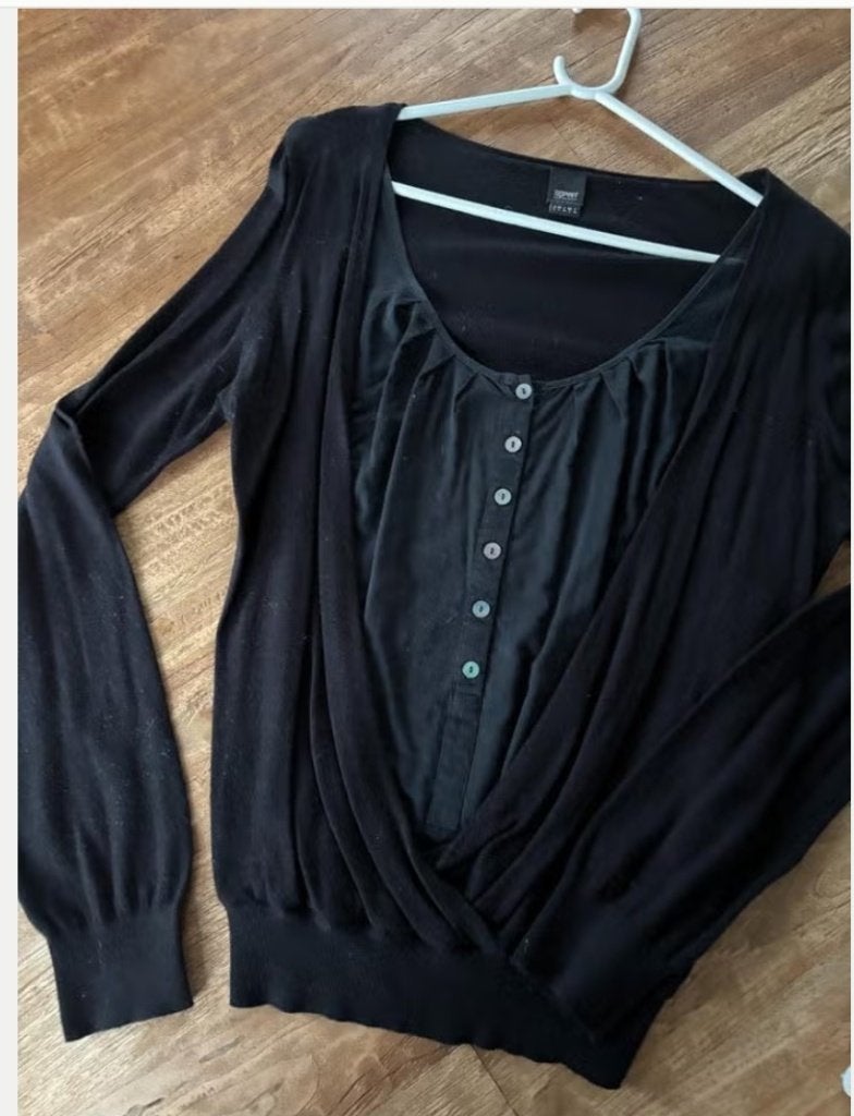 Blouse/ Trui Esprit maat L, Kleding | Dames, Truien en Vesten, Maat 38/40 (M), Zwart, Ophalen of Verzenden, Zo goed als nieuw