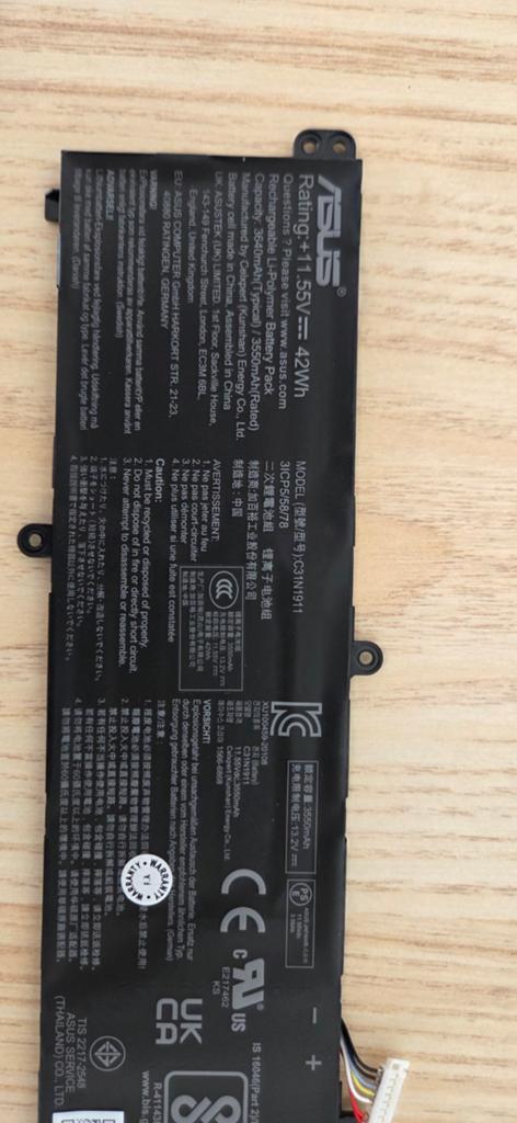 Batterie Asus Ordinateur S13 C31N1911, Computers en Software, Accu's en Batterijen, Ophalen, Nieuw, ASUS
