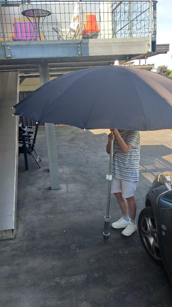 1 grand parapluie noir et 1 petit parapluie jaune, Enlèvement, Comme neuf, Parasol sur pied