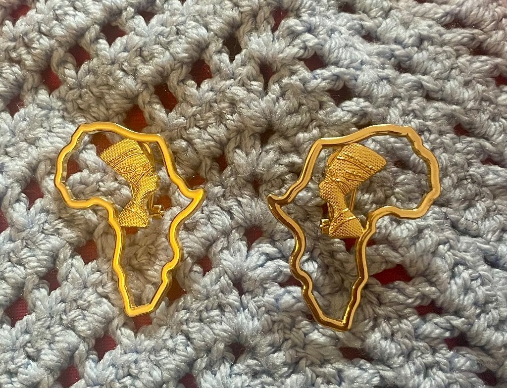 Boucles d'oreilles en acier inoxidable Africa, Handtassen en Accessoires, Ophalen, Overige materialen, Hangers, Nieuw