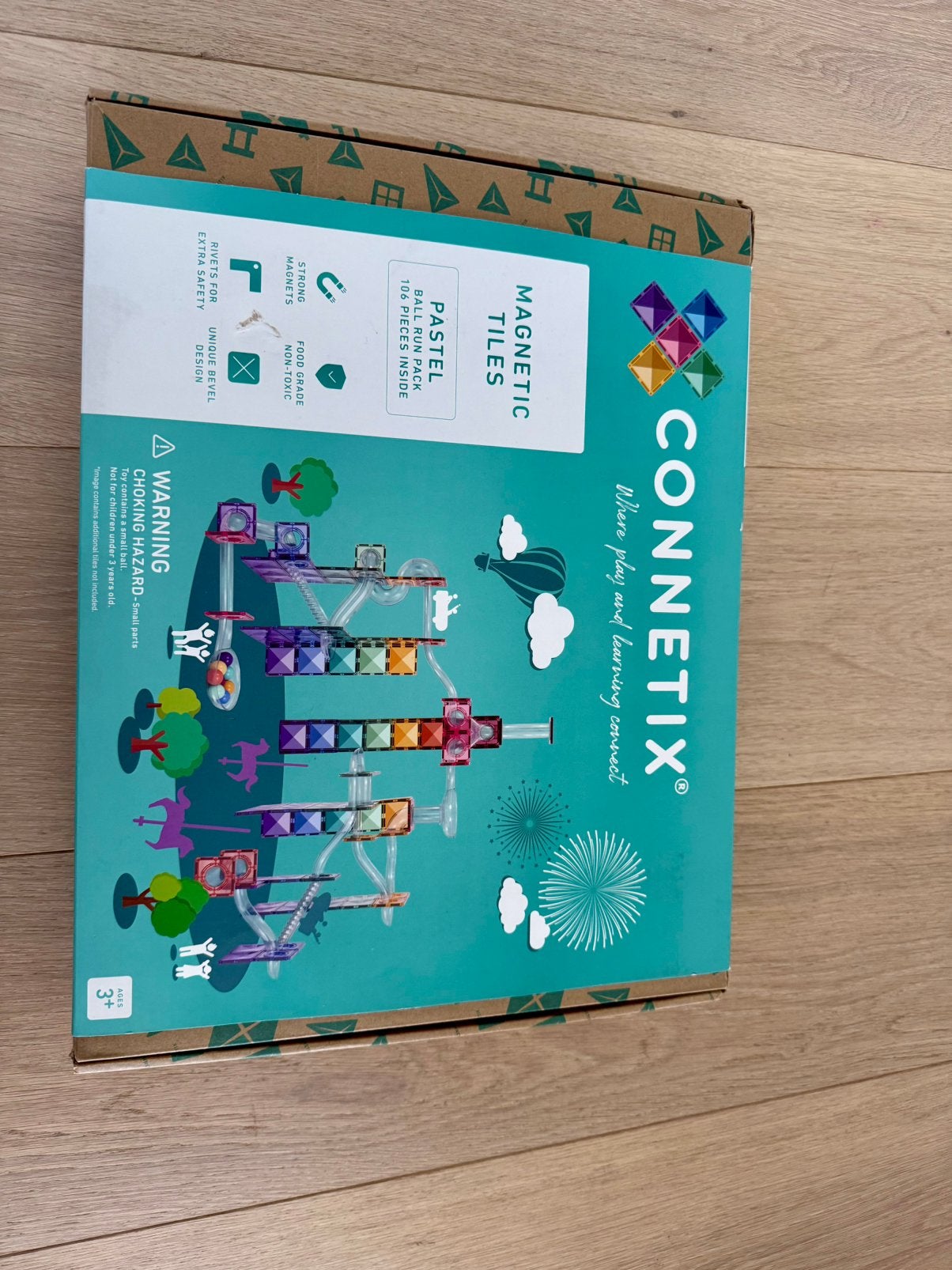 Connetix pastel ball run 106 stuks, Kinderen en Baby's, Speelgoed | Educatief en Creatief, Ophalen, Zo goed als nieuw