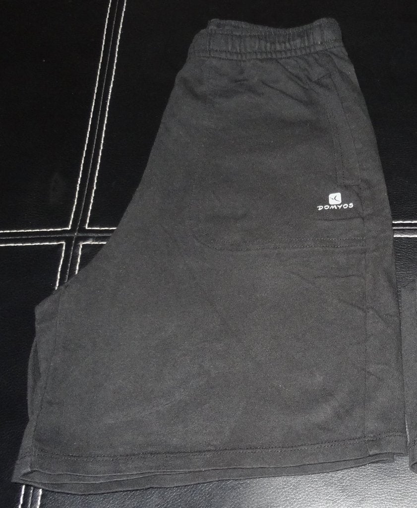 152 12 ans short sport en coton noir, Pantalon, Garçon, Domyos, Enlèvement ou Envoi