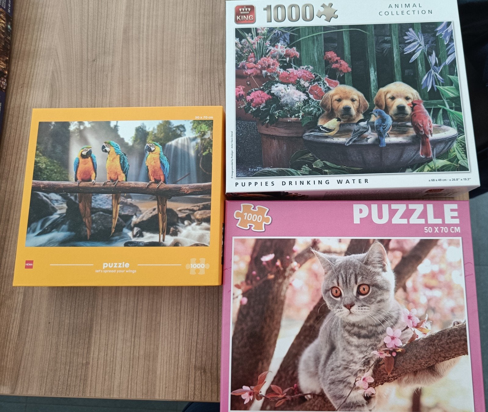 Puzzels 1000stukjes, Ophalen