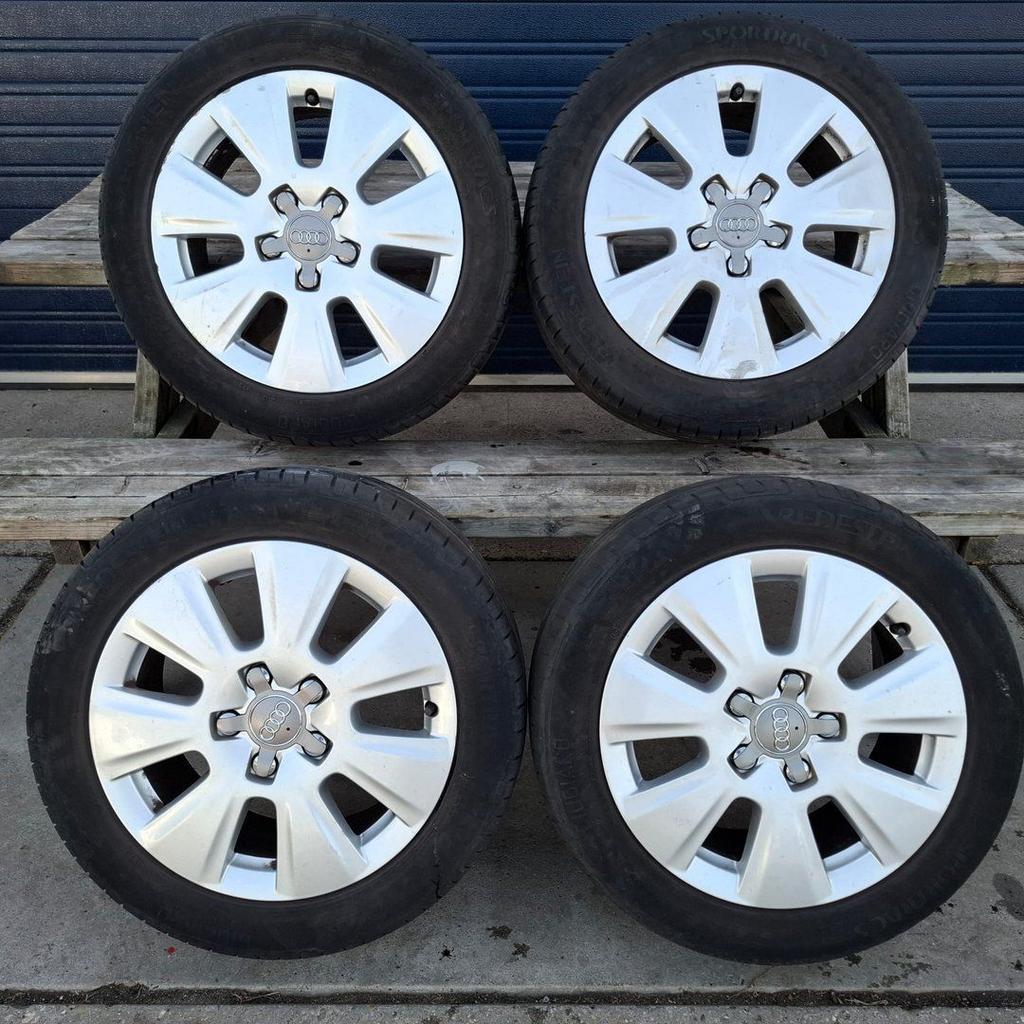 Audi A3 A4 TT Velgen set 205-50-16 5x112 - Set 10.02, Gebruikt, -, Banden en Velgen, Zomerbanden