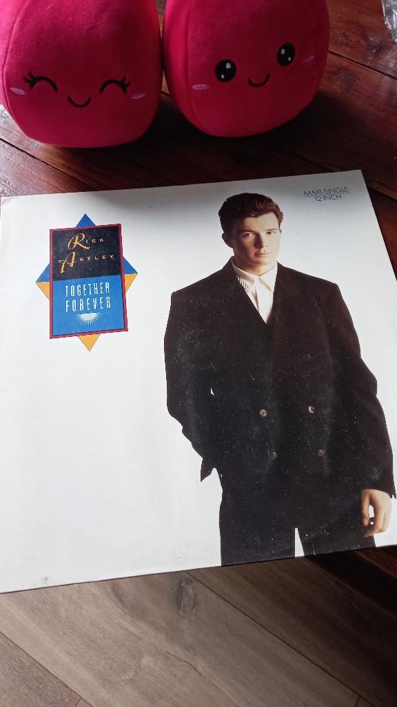 vinyl (maxi 45T) rick astley "together forever", Ophalen, 1980 - 1989, Gebruikt