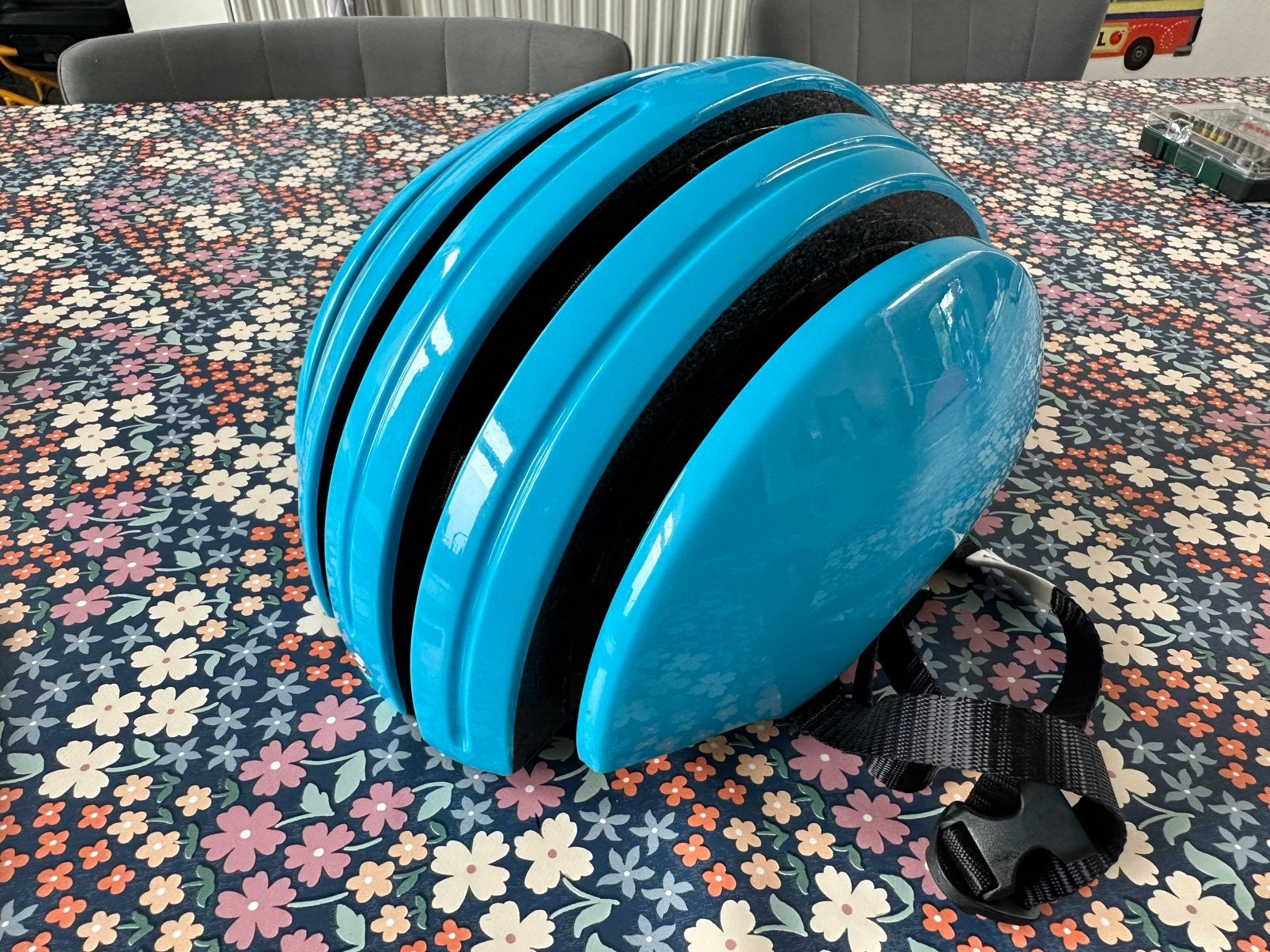 Fietshelm Carrera blauw, Ophalen, Gebruikt, S, Heer of Dame
