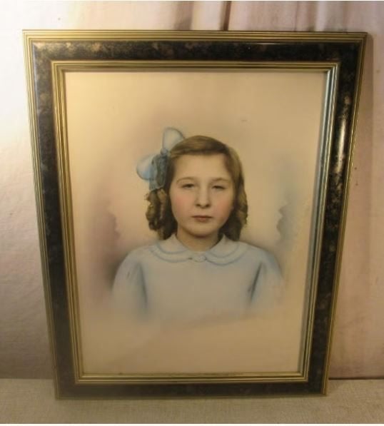 Belle aquarelle peinte à l'ancienne 'Jeune femme' - 47x37, Antiquités & Art, Art | Peinture | Classique, Portrait ou Personnes