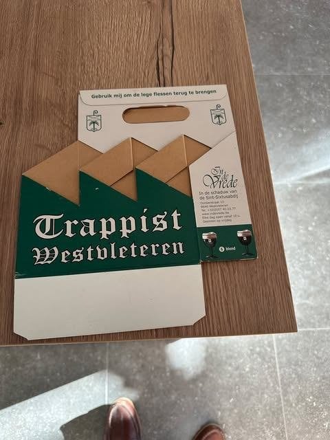 trappist Westvleteren flessenhouder karton, Verzamelen, Ophalen, Zo goed als nieuw, Overige typen, Overige merken