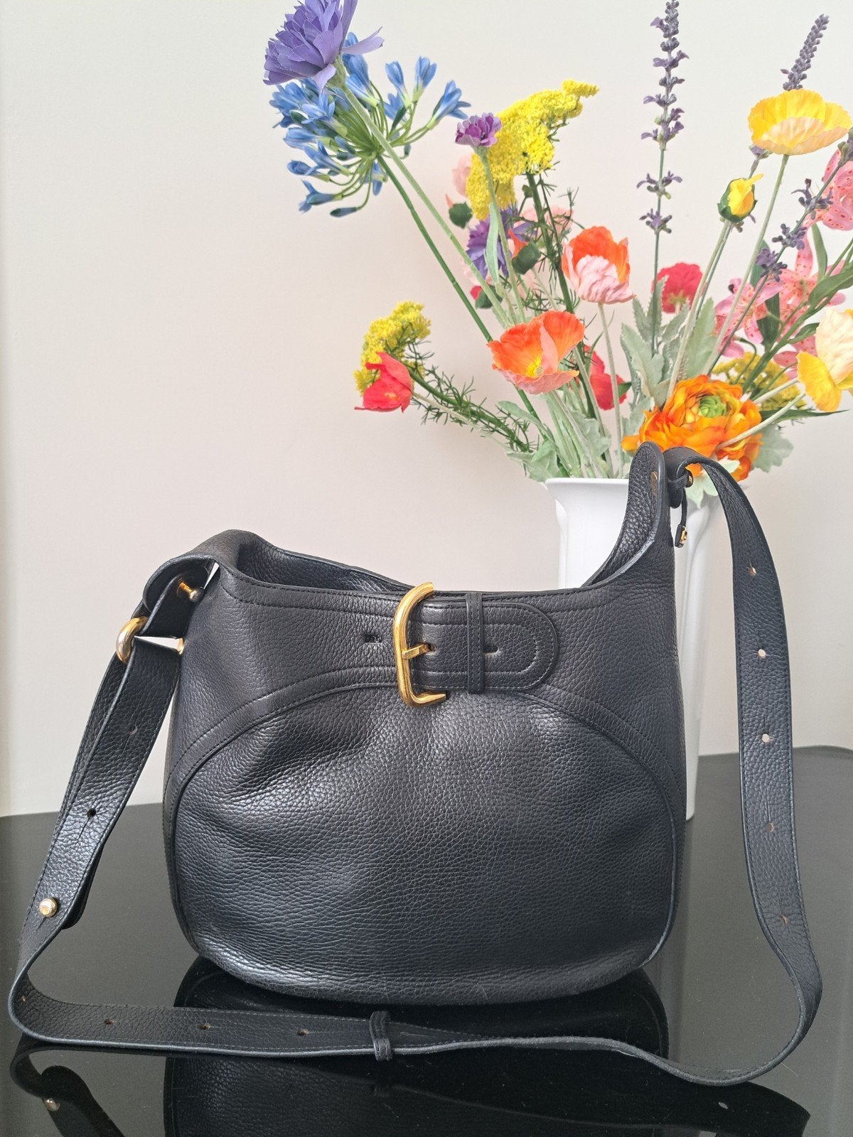 Sac à bandoulière Delvaux Souverain, Bijoux, Sacs & Beauté, Sacs | Sacs à bandoulière, Enlèvement ou Envoi, Utilisé, Noir, Cuir