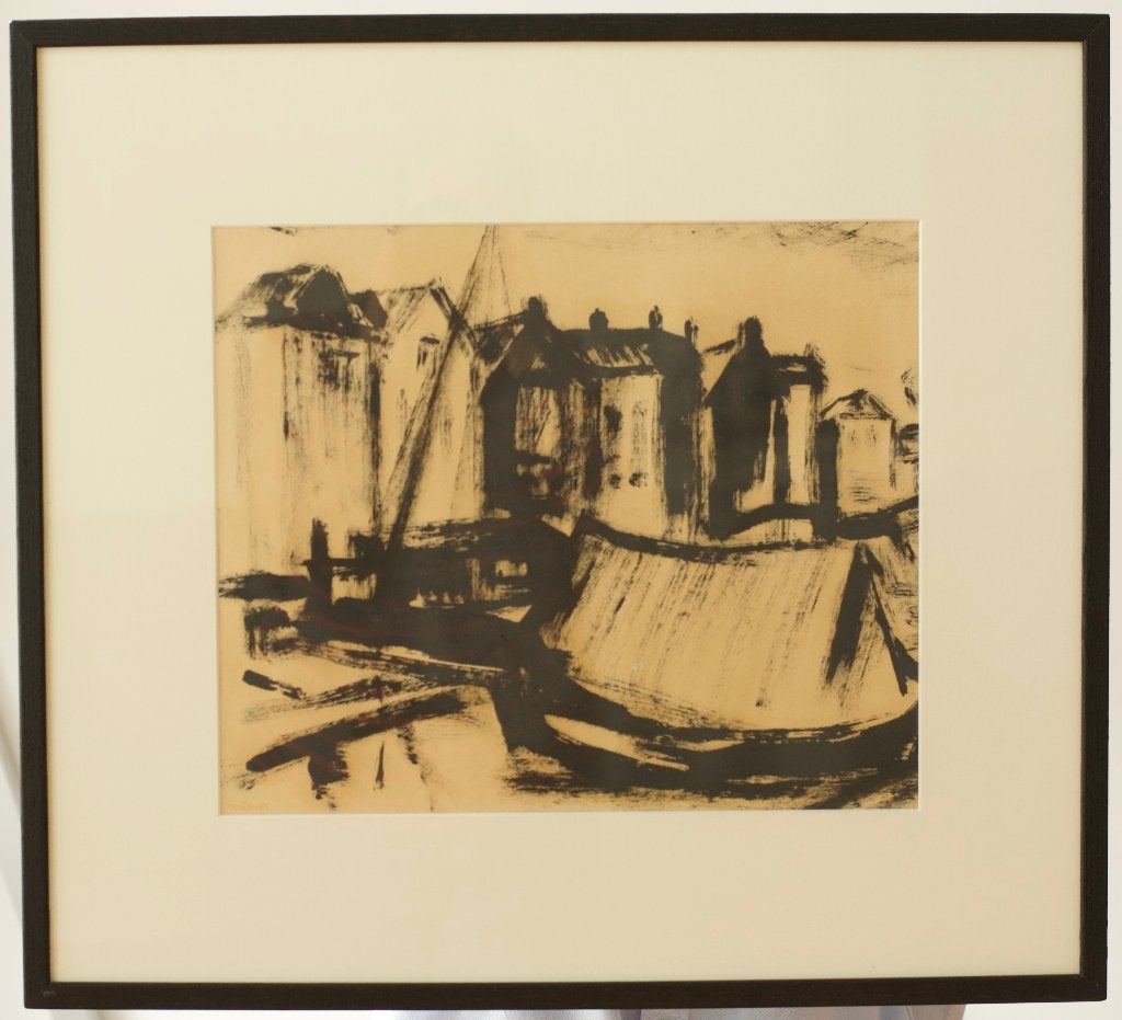 Schilderij Havengezicht - Pieter de Bodt handgesigneerd, Antiek en Kunst, Ophalen, Gesigneerd, Realistisch, Olieverf